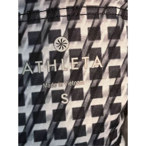 Athleta Mid -Calf Gray and Black Active Tights. Size Small - Picture 2 of 5